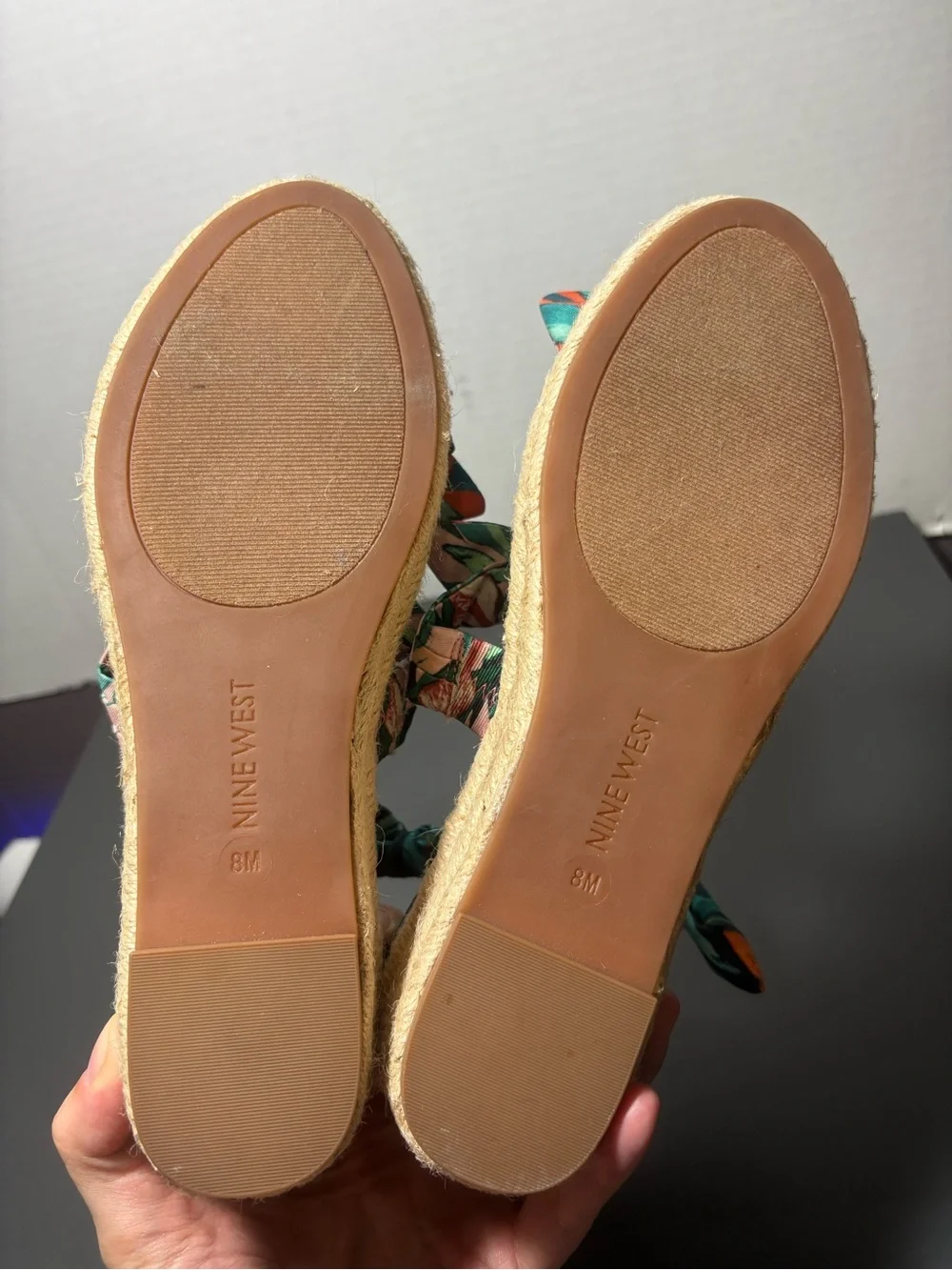 NINE WEST Floral Tie-Knot Espadrille Sandals